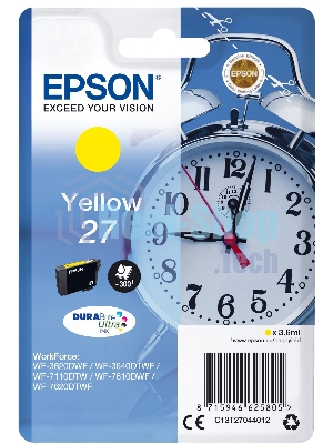 Картридж струйный Epson T2704 (C13T27044022/C13T27044020) желтый, 300 стр., для WF7110/7610/7620 (300стр.)