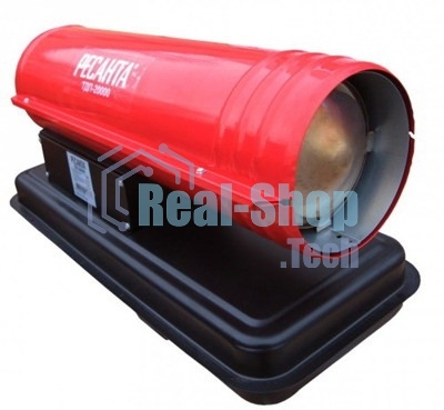 Тепловая пушка Ресанта ТДП-20000 67/1/9 Тепловая дизельная пушка дизельная, 220В, 20кВт, 621 м3/час, расход 1,95 кг/час, 900x470x540, 22 кг