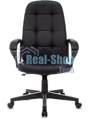 Кресло Бюрократ CH 002 черный, экокожа