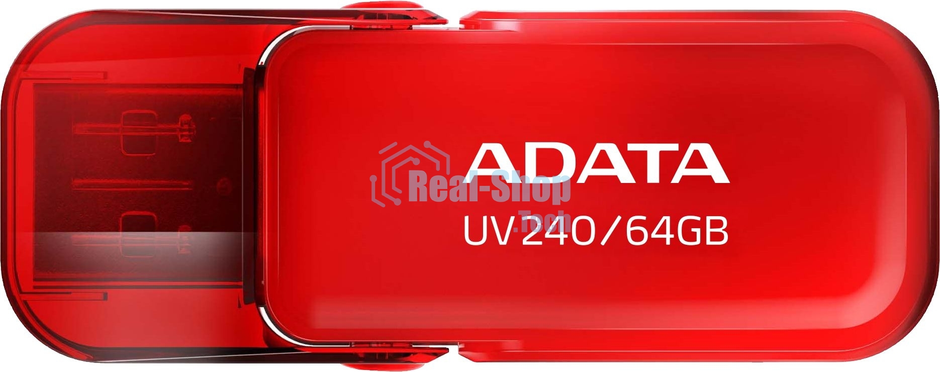 Флешка USB ADATA UV240 (AUV240-64G-RRD), 64Gb, USB 2.0, R/W 15/5, красный