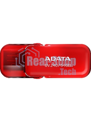 Флешка USB ADATA UV240 (AUV240-64G-RRD), 64Gb, USB 2.0, R/W 15/5, красный