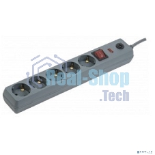 Сетевой фильтр Iek WFP10-16-05-05-ZK-K03 СФ-05К-выкл. 16А 5 мест 5м 3х1мм2 серый