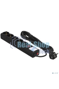 Сетевой фильтр Powercube SPG5-С5 5 м (5 розеток) черный (коробка)