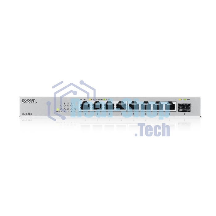 Коммутатор Zyxel XMG-108-ZZ0101F 8x2.5Гбит/с 1SFP+ неуправляемый