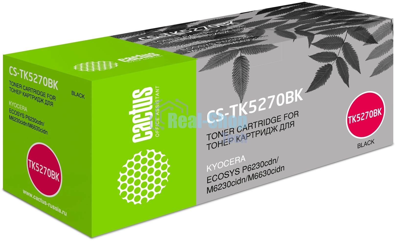 Картридж лазерный Cactus CS-TK5270BK черный (8000 стр.) для Kyocera ECOSYS P6230cdn, M6230cidn, M6630cidn
