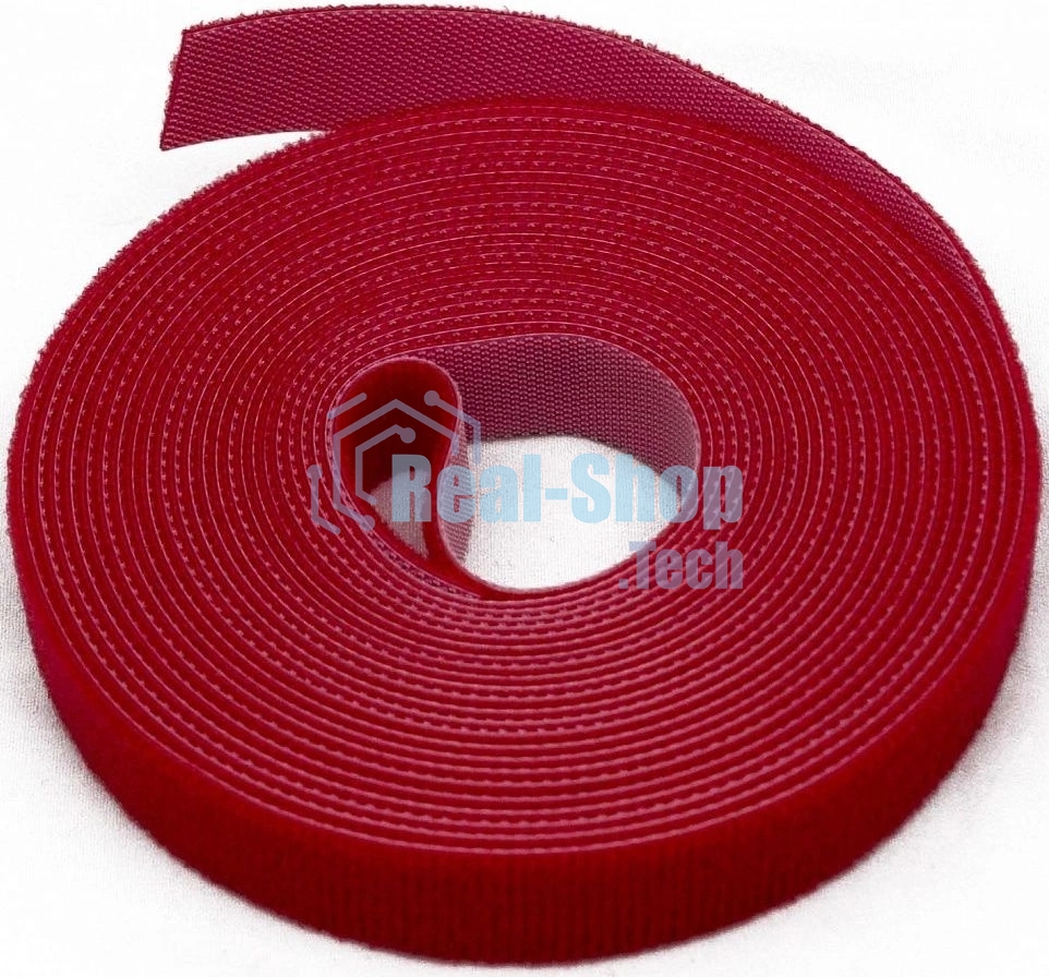 Лента (липучка) Hyperline WASNR-5x25-RD в рулоне, ширина 25 мм, длина 5 м, красная