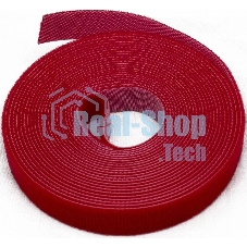 Лента (липучка) Hyperline WASNR-5x25-RD в рулоне, ширина 25 мм, длина 5 м, красная