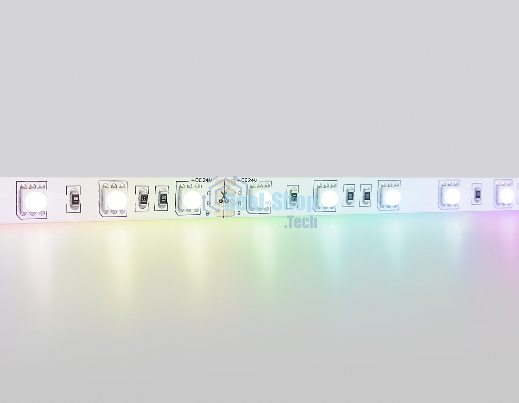 Светодиодная лента Ambrella light GS4302 5050 60Led/ 14.4W m/ 24V IP20 RGB/ 5000*10*1.87mm (4 конт.)