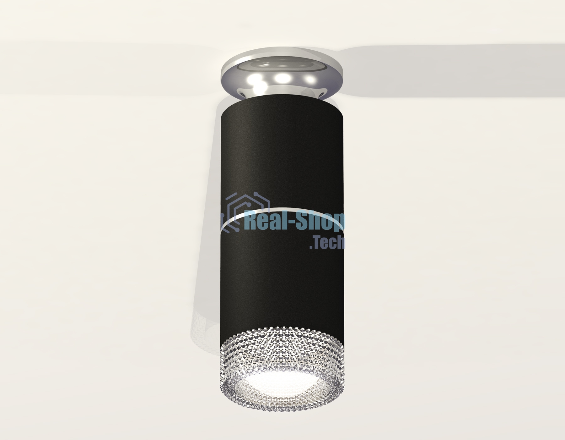 Светильник Ambrella Light XS6302222 SBK/PSL/CL черный песок/серебро полированное/прозрачный MR16 GU5.3
