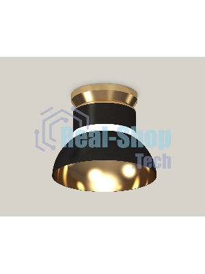 Светильник Ambrella Light XS8102061 SBK/PYG/CL черный песок/золото желтое полированное/прозрачный GX53 (N8909, C8102, N8145)