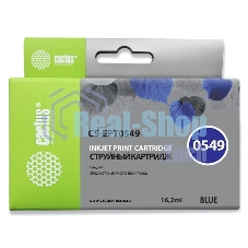 Картридж струйный Cactus CS-EPT0549 синий (16,2 мл) для Epson Stylus Photo R800/R1800