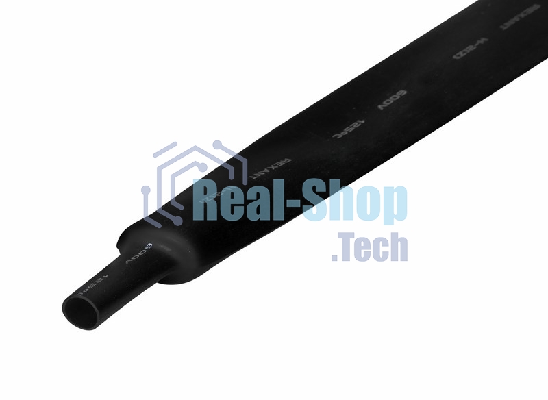 Термоусаживаемая трубка Rexant 22,0/11,0 мм, черная, упаковка 10 шт. по 1 м