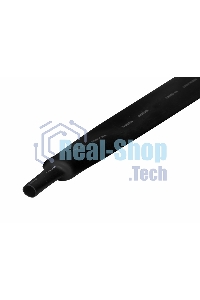 Термоусаживаемая трубка Rexant 22,0/11,0 мм, черная, упаковка 10 шт. по 1 м