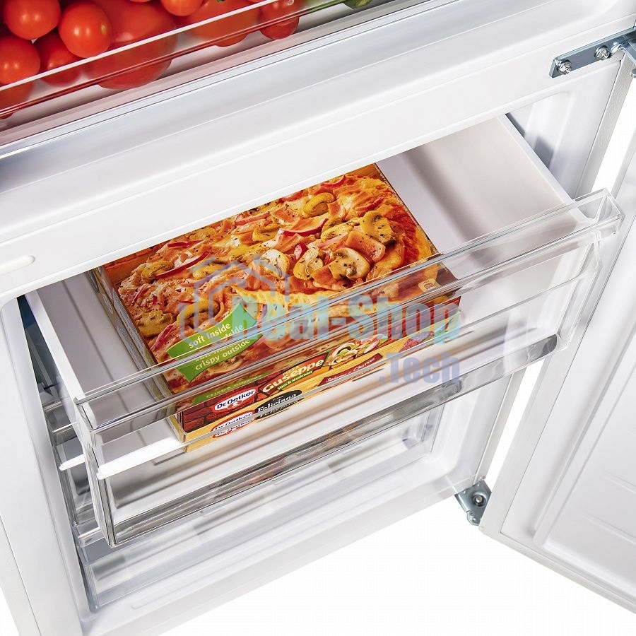 Холодильник Maunfeld MFF185SFW белый двухкамерный 213/104л морозилка снизу