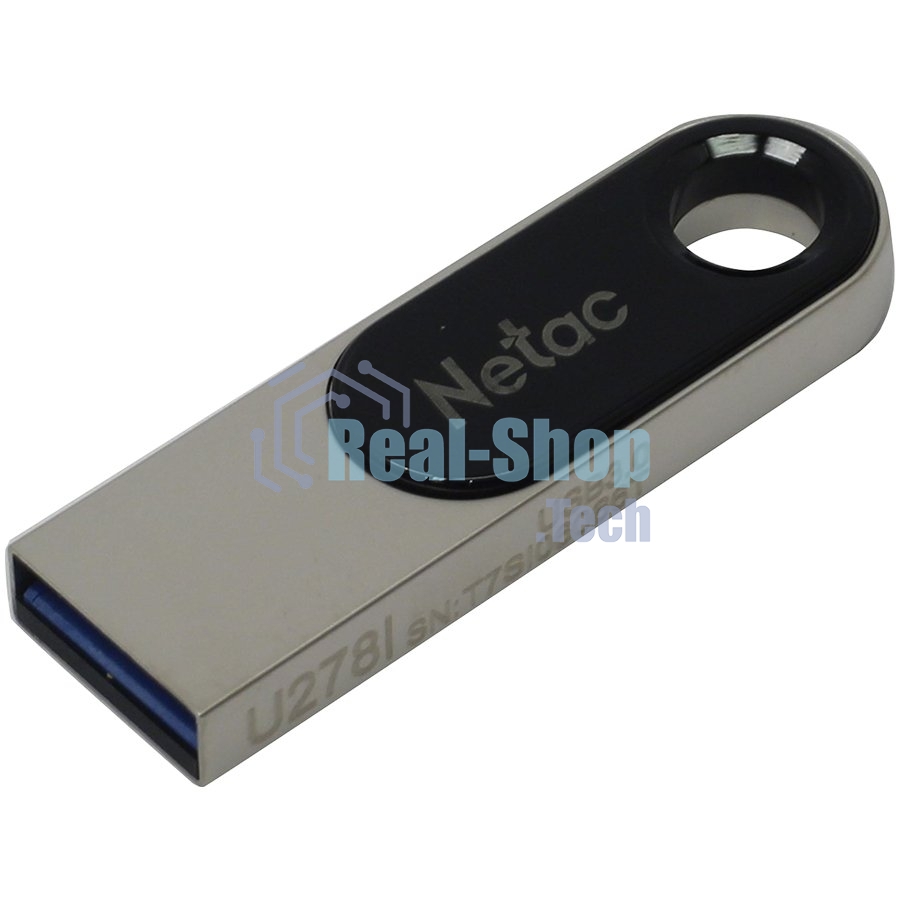 Флешка USB Netac U278 NT03U278N-064G-30PN, 64Gb, USB 3.0, металлическая матовая