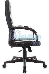 Кресло руководителя Бюрократ CH 002 черный, эко.кожа, крестов. пластик