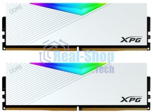 Оперативная память XPG Lancer, DDR5, 32Gb (2x16GB), 6400MHz, CL32, DIMM, с радиаторами, RGB, белый