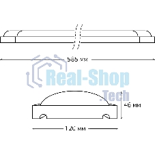 Светильник линейный Gauss WLF-4 18W 1520lm 4000K 185-265V IP20 585x120x46мм сталь LED 1/12