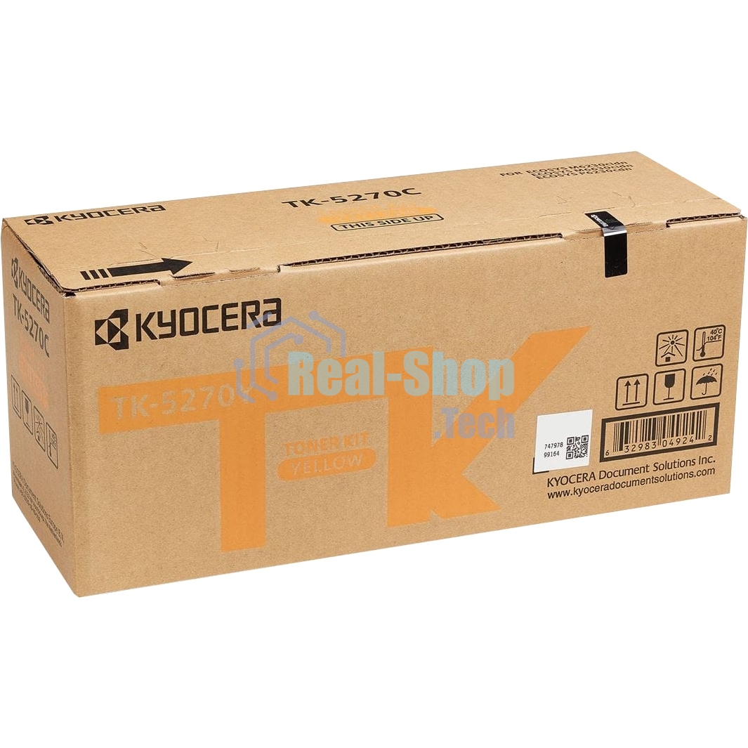 Картридж лазерный Kyocera TK-5270Y (1T02TVANL0) желтый для M6230cidn/M6630cidn/P6230cdn 6000 стр.