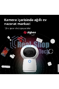 Камера AQARA Camera Hub G3/Камера+ управления/Управление жестами/Камера 360/2K 2304х1296p/Протокол связи:Zigbee/WiFi/Питание:USB-C/белый CH-H03