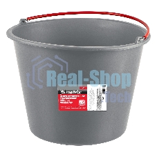 Ведро строительное Matrix пластмассовое 16 л, ударопрочное, обрезиненная ручка
