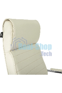 Кресло руководителя Бюрократ T-8010SL/IVORY слоновая кость, искусственная кожа, крестовина хром