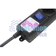 Фильтр-удлинитель PC 3 м 6 р, черный 16А, SPG6-B1