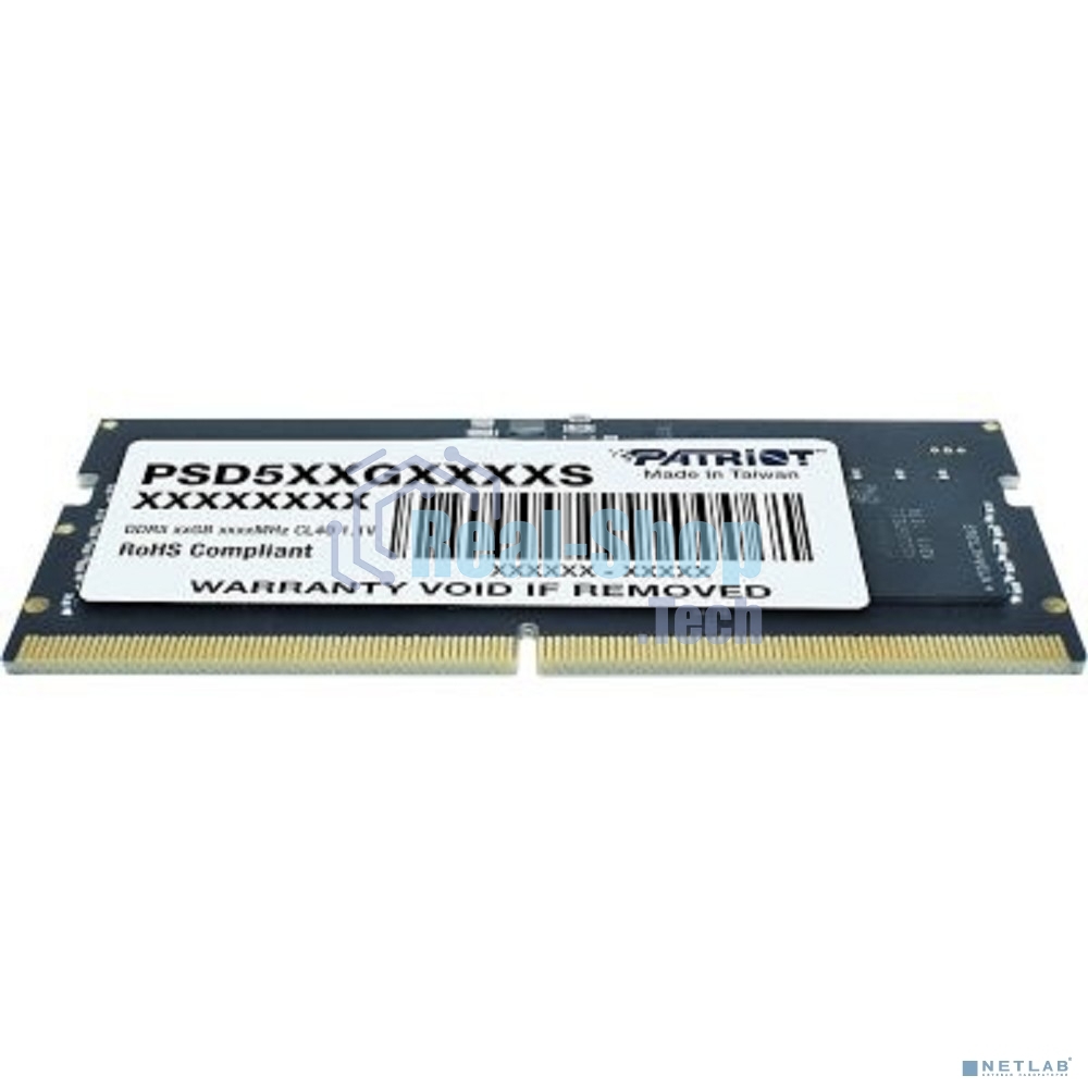 Оперативная память Patriot Signature, DDR5, 16GB (1x16 GB), 5600 MHz, CL46, SO-DIMM