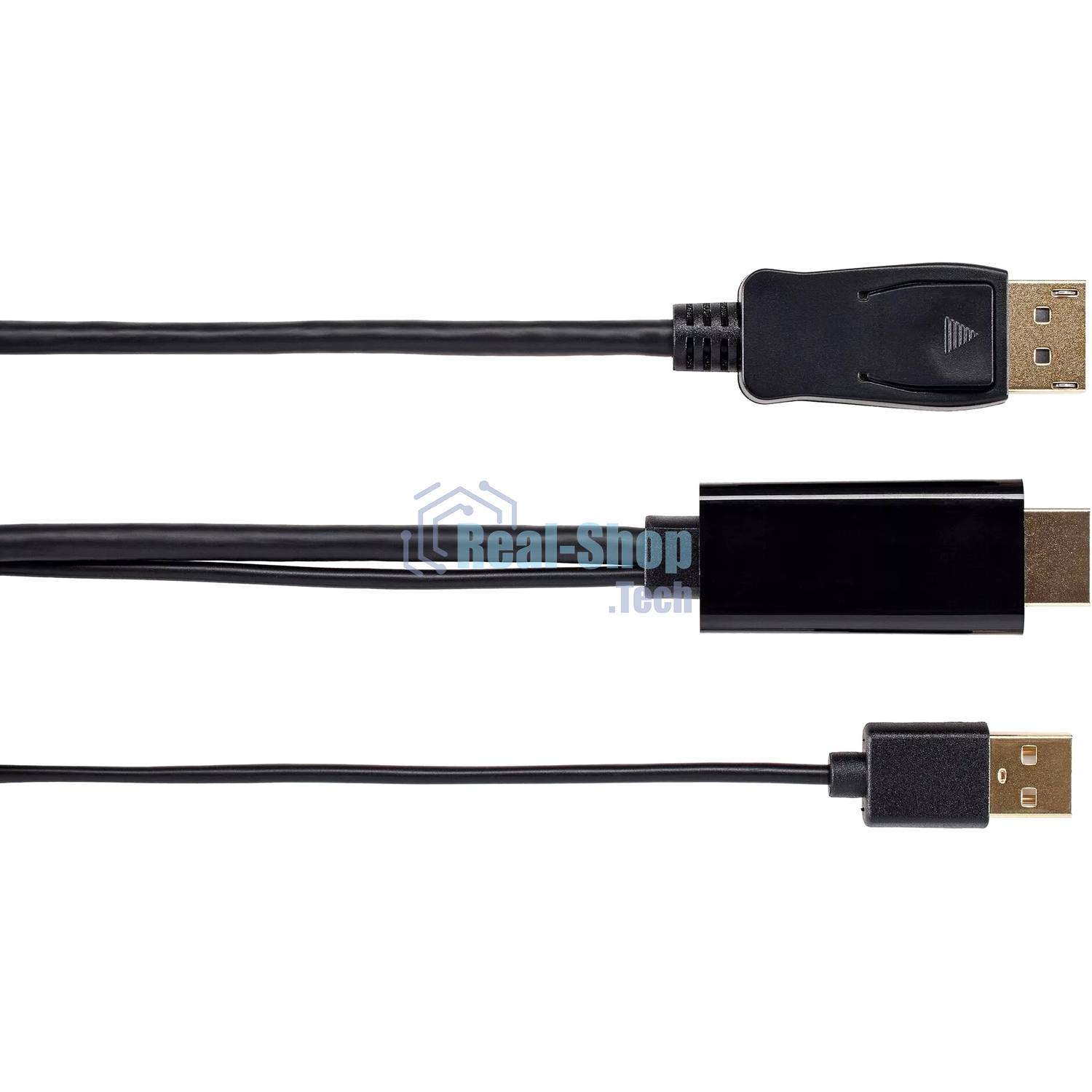 Кабель-переходник HDMI(M) +USB---> DP(M) 4K*60Hz 1.8M, VCOM