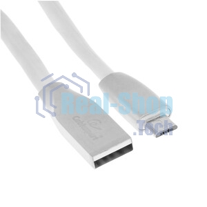 Кабель USB2.0 Cablexpert CC-G-mUSB01W-3M, AM/microB, серия Gold, длина 3м, белый, блистер
