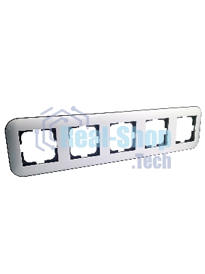 Ovivo Рамка 5-местн. ЛОФТ (LOFT), белый/черный, 404-010008-250