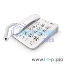 Телефон проводной teXet TX-262 светло-серый