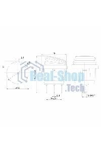 Выключатель клавишный Rexant круглый 250V 6А (3с) ON-OFF красный с подсветкой, влагозащита