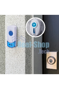 Звонок дверной беспроводной Rexant 220 вольт кнопка IP 44 RX-6