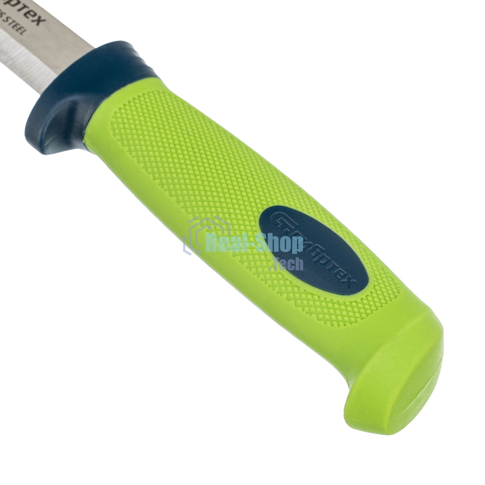 Нож универсальный Сибртех с чехлом, обрезиненная рукоятка, 220 мм, лезвие - 100 мм