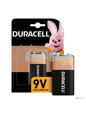Батарейка Duracell 6LR61-1BL/6LF22 9V (1 шт. в уп-ке) алкалиновые, крона MN1604