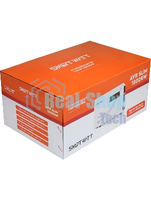 Настенный стабилизатор напряжения SMARTWATT AVR SLIM 1500RW (100W - 260W, 1500VA, 1.5 кВт, 50 Гц, розеток - 2, LED-диспл
