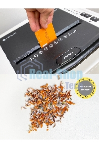 Шредер Heleos АП20-5 белый/черный с автоподачей (секр.P-5) перекрестный 131лист. 20лтр. скрепки скобы пл.карты