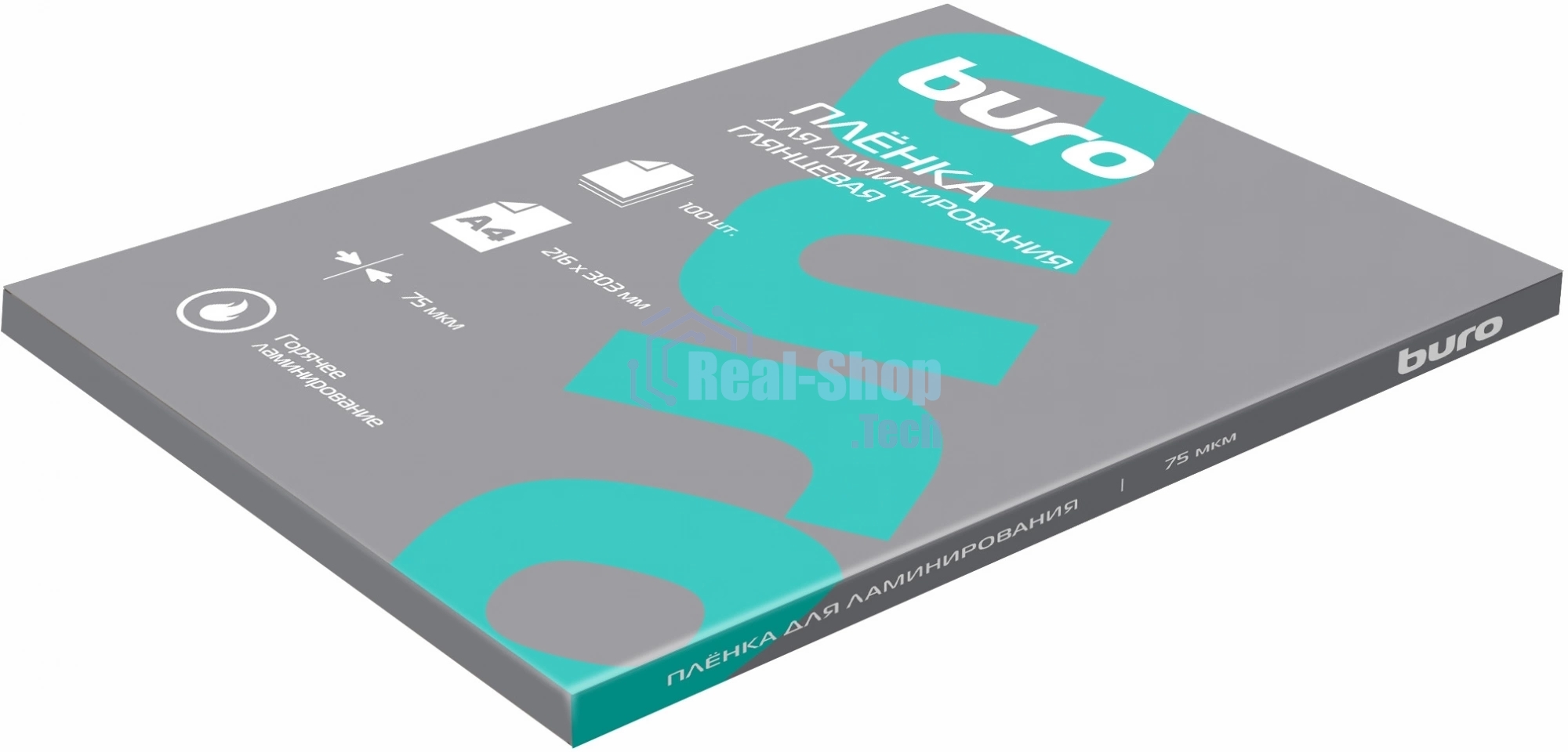 Пленка для ламинирования Buro 75мкм A4 (100 шт) глянцевая 216x303 мм BU-4LP75