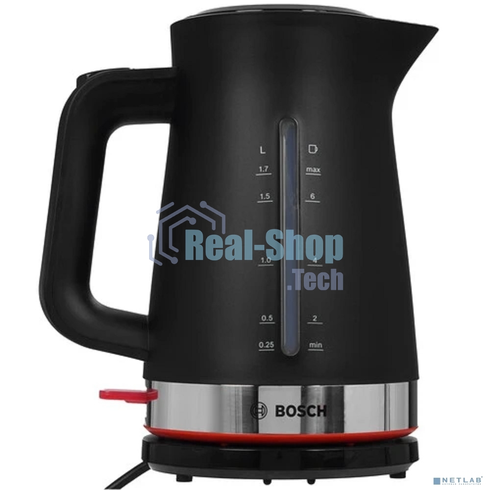 Чайник электрический Bosch TWK4M223 1.7 л, черный корпус: пластик