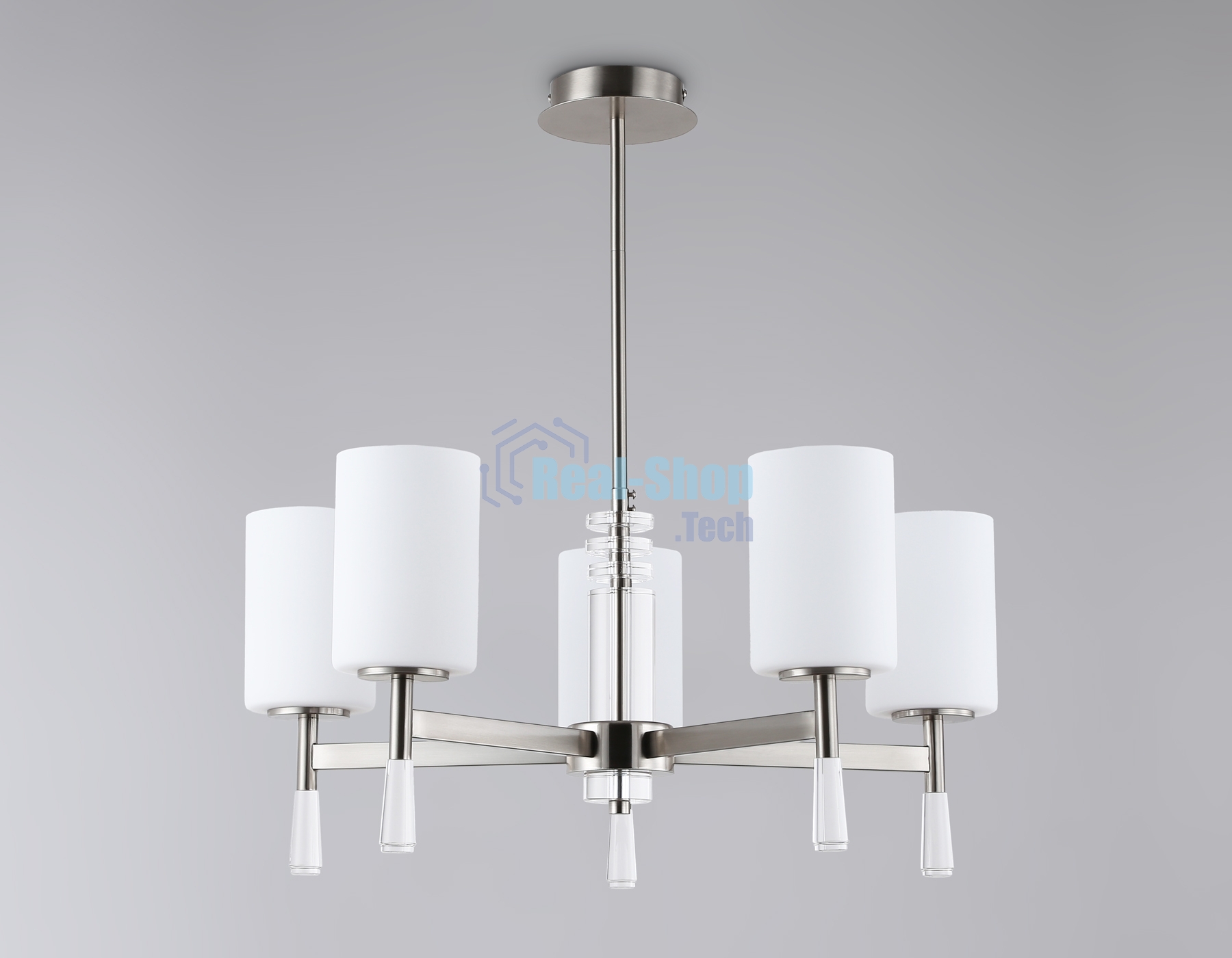 Люстра Ambrella light LH56251/5 SN/FR никель/белый матовый E27/5 max 60W D600*590