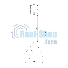 50316 LED 16W 3000K / Светильник подвесной светодиодный / золотой
