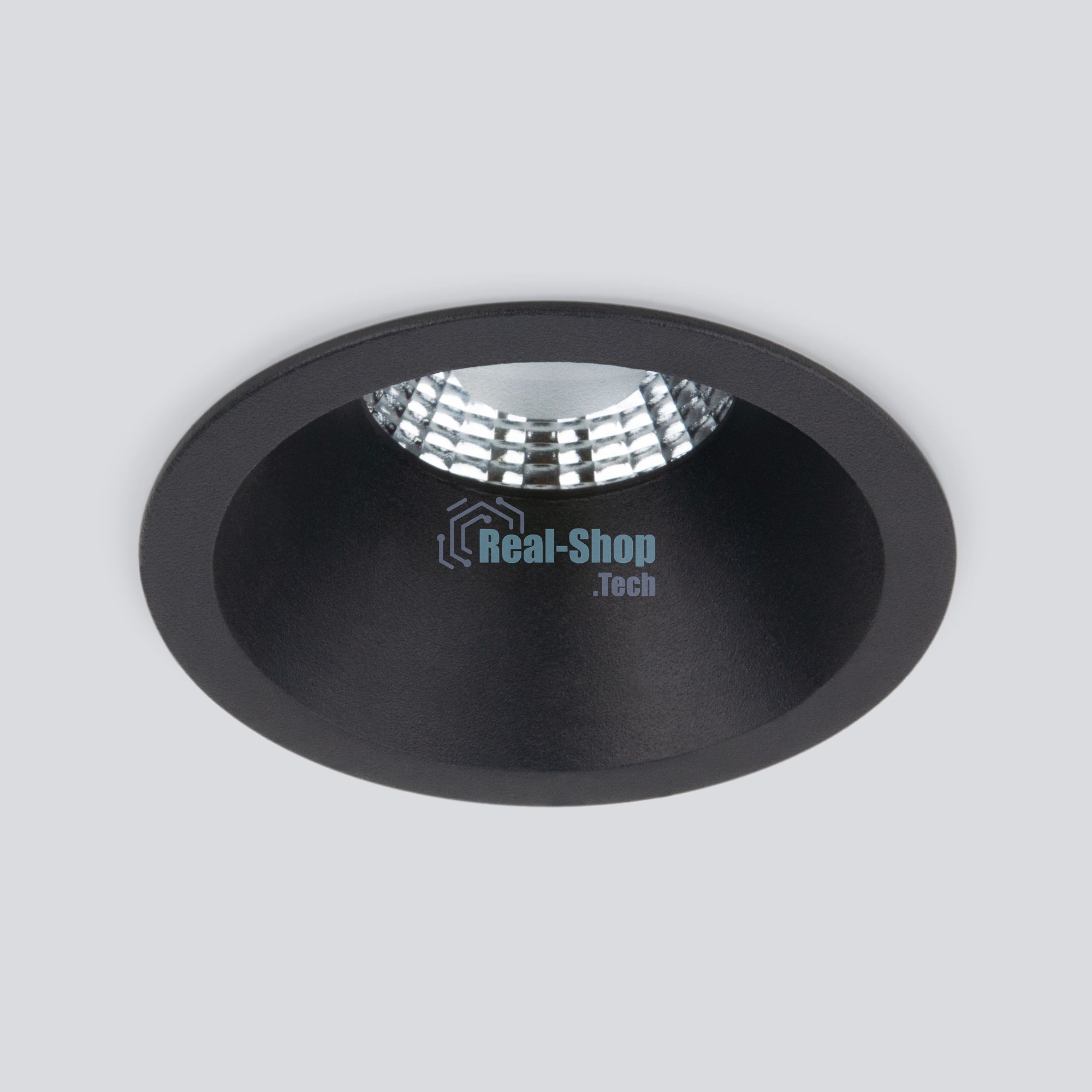 Светильник встраиваемый 7W 4200K BK черный 15266/LED
