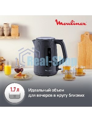 Чайник электрический Moulinex BY2M0810 1.7 л, 2400 Вт, черный