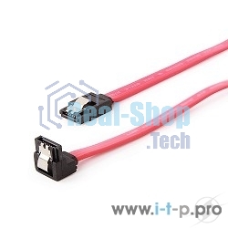 Кабель интерфейсный SATA Cablexpert CC-SATAM-DATA90, 50 см, угловой разъем, 7pin/7pin, защелка, пакет