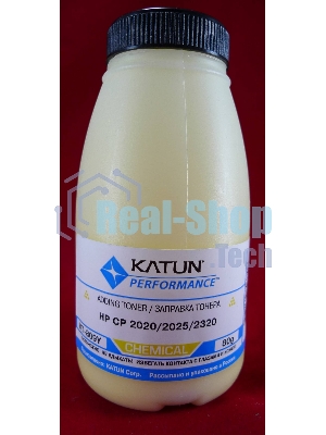 Тонер HP CP2020/2025/CM2320 Yellow, химический (фл.80г.) Katun фас. России