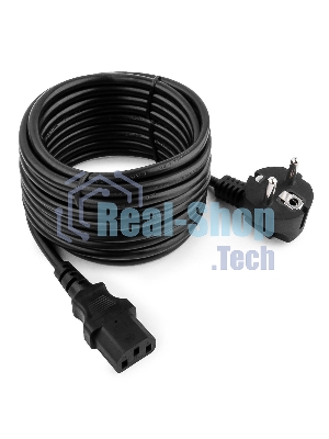 Кабель Gembird Power 250V 10A EUR, VDE питания сетевой, Евровилка, заземление, 5m (PC-186-VDE-5M)