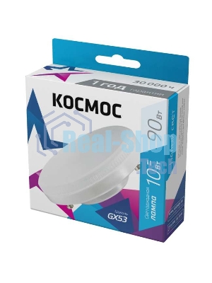 Лампа светодиодная LED 10Вт 220В GX53 4500К Космос Lksm_LED10wGX5345C