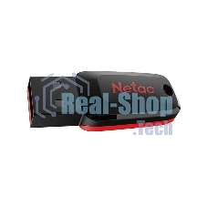 Флешка USB Netac U197 (NT03U197N-016G-20BK), 16Gb, USB 2.0, R/W 25/10, черный/красный