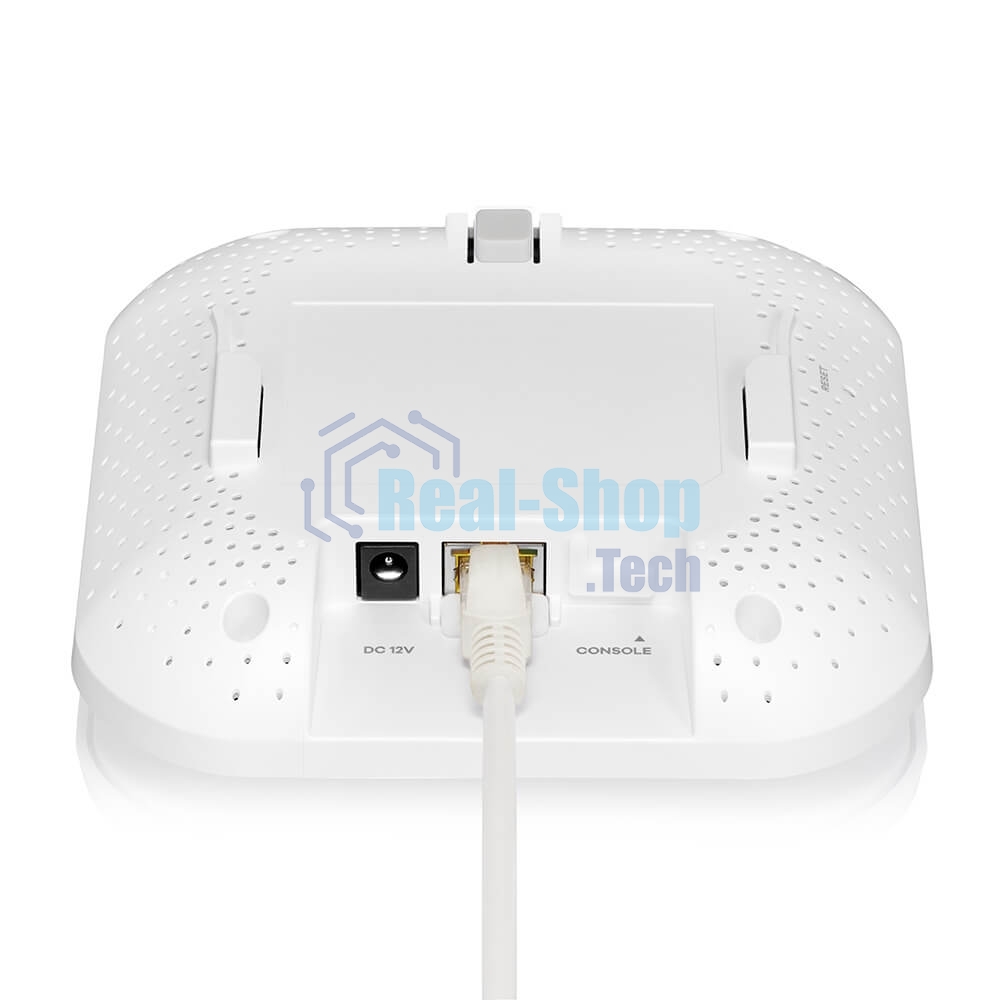 Точка доступа Zyxel NebulaFlex NWA50AX PRO, WiFi 6, 802.11a/b/g/n/ac/ax (2,4 и 5 ГГц), MU-MIMO, антенны 3x3, до 575+2400 Мбит/с, 1xLAN 2.5GE, PoE, без поддержки Captive portal и WPA-Enterprise, защита от 4G/5G, БП в комплекте